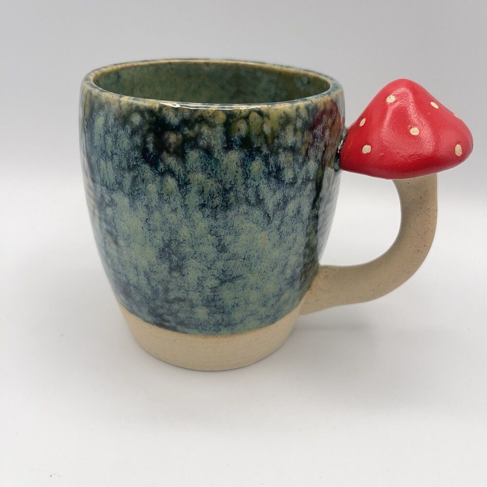 Urban Outfitters Mushroom Handle Coffee Mug Cup